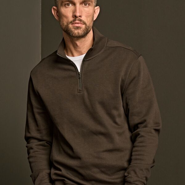 Ribbed Interlock Half Zip Thumbnail