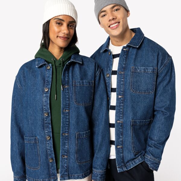 Native Spirit Unisex Dropped Shoulder Denim Jacket Thumbnail